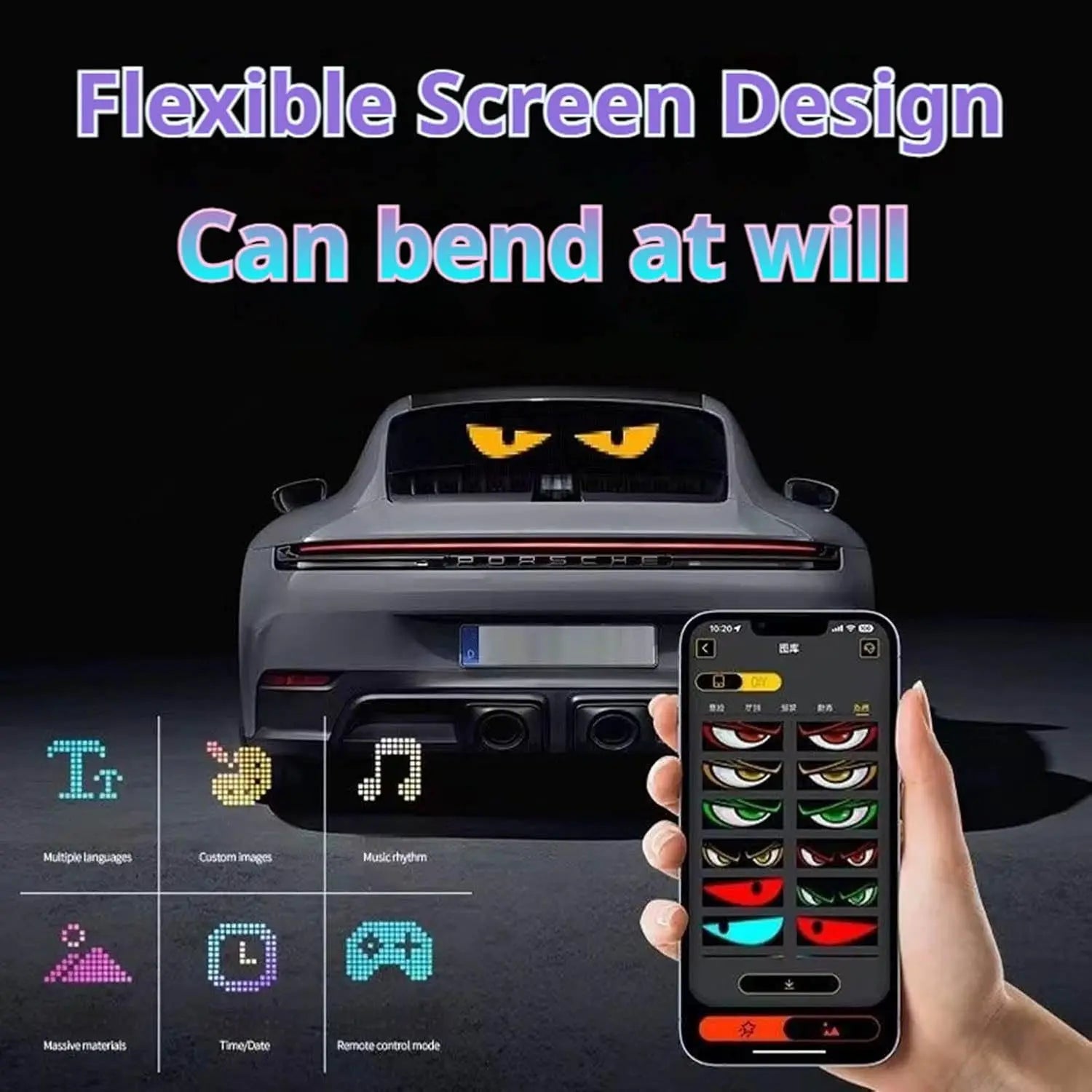 Devil's Eye Light Programmable led Windshield Display for Car Truck