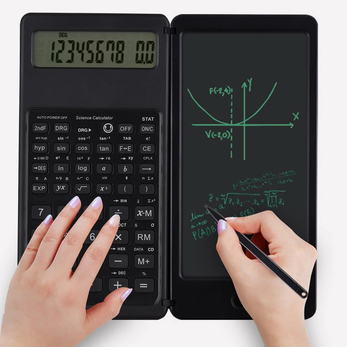 Foldable Digital Drawing Pad Calculator with Stylus